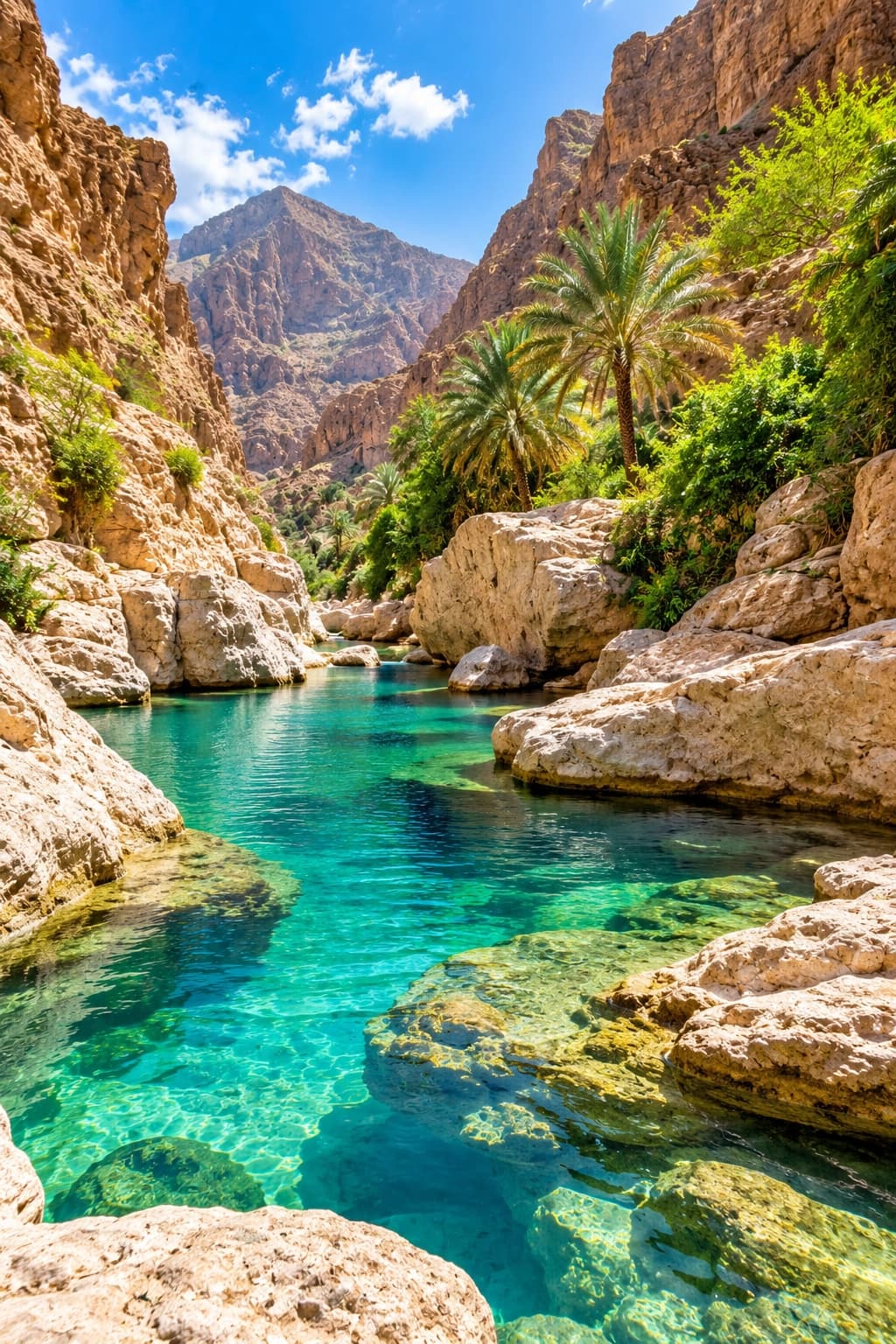 Wadi Shab travel and car rental in Oman